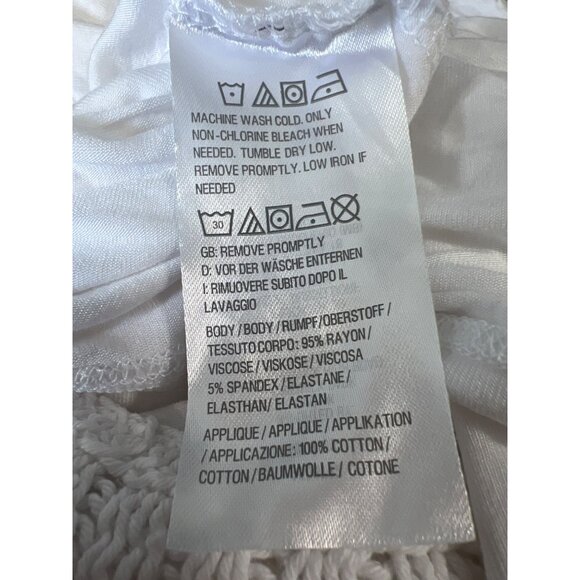 Susan Graver Pure Knit Jersey and Crochet Tunic Tank Top Size 2X White Rayon NEW - Picture 4 of 6